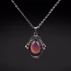 Настроение ожерелья ретро эллиптические ювелирные изделия кулон ожерелье контроль температуры изменение цвета ожерелье цепь из нержавеющей стали16307316