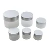 Frosted Glass Jar Cream Bottle Cosmetic Container 5g 10g 15g 20g 30g 50g Lotion Bottles with Black Silver Gold Lids