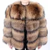 Maomaokong winter style Jacket women's thick fur coat Real raccoon jacket High quality round neck Warm 211220