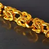 Regalo di gioielli classici con maglie a catena in oro giallo 18k da uomo con design massiccio a forma di drago