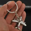 Anahtarlıklar Araba Anahtarlık Anahtarlık Üç Boyutlu Uçak Anahtarlık Yaratıcı Tutucu Oto Aksesuarları Metal Yüzük