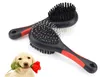 Hundepflege Zweiseitige Hundehaarbürste Doppelseitige Haustierkatzenpflegebürsten Rechenwerkzeuge Kunststoffmassagekamm mit Nadel SN3244