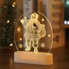 Jul Santa Claus Acrylic 3d Night Lamp för barn sovrum dekor nattljus girland gåva xmas usbatty powerd lightsa427467394