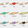 9 colori moda San Valentino braccialetto d'amore perline geometriche bracciali a catena a forma di cuore d'oro per i regali di festa delle donne