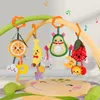 Tumama Choctles 4Pack fruta chocalho lidar com carrinho de bebê pendurado teto brinquedos do bebê 0-12 meses 201224