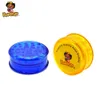 Honeypuff 60mm 3 warstwy twardy plastikowy zioło szlifierki Tobacco Crusher Spice Crusher do rury palenia Ręcznie Muller Pieprz Szlifierki Kruszarka Spice