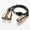 Ljudkablar, XLR 3pin Kvinna till Dual XLR-3pin Manlig Audio Splitter Microphone Extension Connector Cable ca 0,5 m / 1pcs