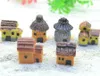 Decorações de jardim 3 cm de resina fofa casa de fadas em miniaturas gnome micro paisagem decoração para decoração