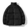 Hybskr Big Size Thicken Mannen Warme Parkas Effen Kleur Stand Kraag Mode Mannelijke Winterjas Katoen Gewatteerde Jas Harajuku Kleding 211216