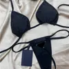 Dame Luxe Bikini Effen Kleur Hoge Taille Strand Thongs Sexy Mode Bikinis Zomervakantie Zwempakken