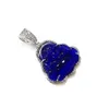 Blue Buddha Pendant AAA Cubic Zircon Necklace With Tennis Chain Fashion Hip Hop Punk Jewelry Gifts Q1113