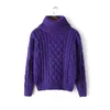 Kobiet Turtleck Pullover Autumn Sweters Kobiety swobodne dzianiny o szyku w paski femme kobiety swetry 2012525