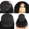 Modern Show U Part Wig Afro Kinky Curly Brazilian Remy Human Hair Curly Wigs för Black Women 150% Gluslös 10-28 inches