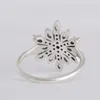 Anello con fiocco di neve in argento sterling 100% 925 con cz blu adatto per gioielli Pandora, anello di fidanzamento per gli amanti del matrimonio, anello di moda