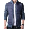 Men's Jackets Men's Winter Fleece Warm Sweater Coat Fashion Patchwork Slim Knitted Cardigan Sweater Male Casual Pockets Outerwear Thick Jacket 220826