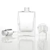 سعر المصنع مربع مربع شفاف قابلة لإعادة التعبئة الزجاج الزجاجة زجاجة رذاذ فارغة محمولة للسفر مخزونات كبيرة