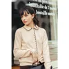 INMAN Autumn Winter Arrival Lady Retro Artsy Style Female Contrast Color Tie Collar Lace Fringe Women Cardigan Sweater 201223