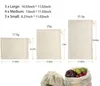 Pure Cotton Net Shopping Bag Portable Food Vegetable Fruit Bags Hand Totes Home Storage Pouch Drawstring Package New Arrival 4 1fm L2