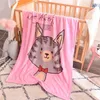 Ev tekstil çocuk battaniyeleri pazen ördek/kedi/köpekler/ayı stilleri sıcak çizgi film battaniyesi battaniyeler bebek yatakları kundak battaniye100 x 140cm