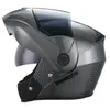 Novo capacete de motocicleta flip helmets homens homens viseira dupla lente dupla motociclista de ciclismo helm casque gleve mask18658755