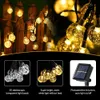 Decorations Waterproof Solar LED Light String Outdoor Crystal Ball 20/50/100LEDs Fairy Light Garden Fence Patio Christmas Lights Decoration 20