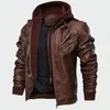 Giacche in pelle da uomo nuovi Autunno Casual Moto PU Giacca Biker Cappotti in pelle Abbigliamento di marca Taglia UE DQ165 201026