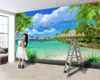 3D Duvar Kağıdı HD Hindistan Cevizi Ağacı Güzel Deniz Manzarası Oturma Odası Yatak Odası Mutfak Arka Plan Duvar Dekorasyon Boyama Duvar Duvar Kağıtları