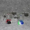 Shisha Glass Reclaim Catcher Aschefänger handgefertigt und 5 ml Silikonwachsbehälter für Dab Rig Bong