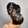 2022 casamento nupcial diamante tiara headpieces oco para fora folhas nupcial headwear coroa strass com jóias de casamento acesso ao cabelo3856976