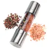 Pepper Grinder 2 in 1 with a brush, Stainless Steel Manual Salt Mill Grinder, Seasoning Grinding for Cooking Restaurants 220311