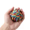 Pet Bite Toys Healthy for Teeth Rainbow Cotton Rope Family of Four Pet Toys Set Colorful Knot Pet Dog Toys LJ201125