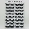 Date 25mm Portable Faux Cils 2 Paires/ensemble 3D Épais Long Moelleux Doux Cils Maquillage Des Yeux Extension De Cils