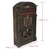 41x25x8cm Retro Mailbox Villas Post Box European Lockable Outdoor Wall Newspaper Boxes Secure Letterbox Garden Home Decoration T20218b