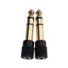 6.35mm stereohane till 3,5 mm Female Jack Plug Audio Adapter Connector hörlurar Aux Converter