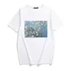 Van Gogh Almond Blossom Oil Koszulki Vintage Malarstwo T-shirt Kobiety Przyczynowe Tumblr Moda Grunge Estetyczne Drukowane Tee Cute White