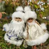 28cm Ornamenti per l'albero di Natale Appeso Bambola Babbo Natale Snow Maiden Bambino Candy Storage Gift Bag Decorazione per la casa Navidad 20211