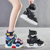 SWONCO CHUNKY SANDALS KVINNA SOMMAR SKOR HÖG TOPP BELT BUCKET Sandals Platform 2019 Ny Kvinna Sexig Högklackat Strand Sandal Shoe1