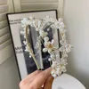 Barok İnci Kristal Çiçek Bantlar Moda Saç Aksesuarları Kadın Eğilim High-end Gelin İnce Hairband Saç Hoop Şapkalar Yeni