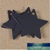 Partihandel-100pcs Star Kraft Paper Label Bröllop Jul Halloween Party Favor Pris Presentkort Bagagelappar Vit Svart Brun 3 Färger