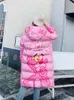 Black Friday Sale Pink Panther Women Parkas Winter Women Hooded Parkas Streetwear Loose Cotton Padded Coat Lovely ZQY2219 201208