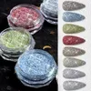Crystal Diamond Nail Drilling Powder Colorful Sequins Flash Glitter Shiny Nail Art Powders DIY Set