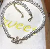 2021 Hot Pearl Chain Clanet Necklace Women Rhinestone Satellite Necklace for Gift Party Fashion المجوهرات عالية الجودة 8799876