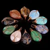 Collana con pendente in opale di ametista a goccia con albero della vita Collana di chakra curativo con pietre preziose avvolte in filo di rame