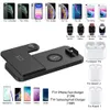 FDGAO 15W Caricabatterie wireless 4 in 1 Stand ricarica veloce per iPhone 12 11 XS XR x 8 Apple Watch 6 5 4