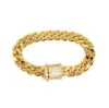 Ohrringe Halskette Europäische USA Miami Armband Männer Schmuck Großhandel Gold Farbe 21 cm/18,5 cm Kubanische Link Kette Armbänder 2021 Est Schmuck