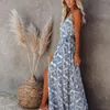 Casual Dresses Dress Women Summer Style 2022 Europe Selling Print Spit Maxi Vestidos Drop ZXPA17
