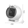 Smart Electric Healers Cartoon Uppladdningsbar Liten Värmare Hem Office Leafless Fan Super Tyst och varm glimmer (ursprung) 800W1