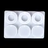 Stampi per sapone in silicone 6 cavità a forma di rettangolo rotondo Stampo per artigianato artistico fai-da-te per la realizzazione di ciondoli in resina epossidica per sapone