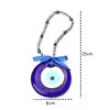 EVIL EYE Wall Hanging Decorations Car Keychain Glass Blue Turkish Evil Eye Pendant Jewelry for Office Home Living Room EY13671389311