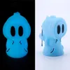 Glow In The Dark Silicone bong easy to carry Smoking bongs Lovely dog mini dab rig with 2 colors glass water